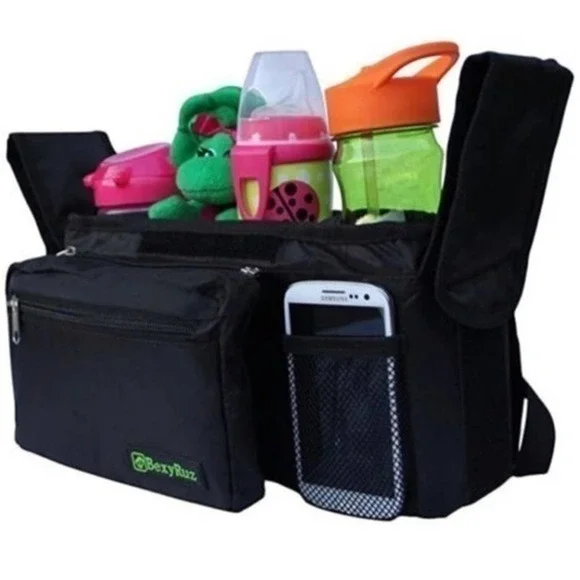 BexyRuz Universal Stroller Adjustable Organizer Black NEW - Picture 8 of 8